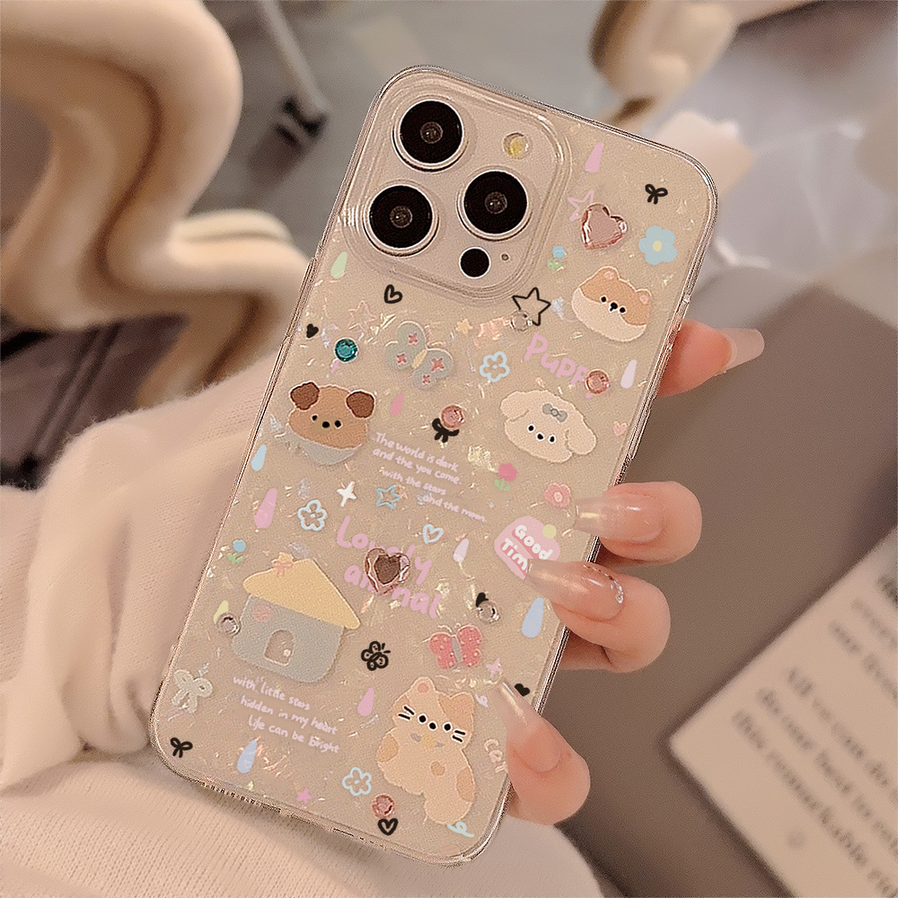 Phone Cases Xr Cute - น่ารักการ์ตูนลูกสุนัขรูปแบบเคสโทรศัพท์สําหรับiPhone 11 12 13 14 15