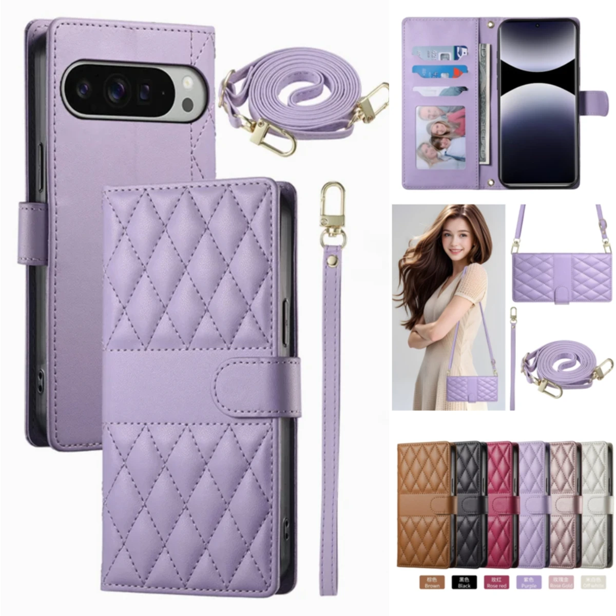 Phone Cases Australia - เคสหนังแบบพับพร้อมสายคล้องยาวสำหรับ Google Pixel 10 9 8