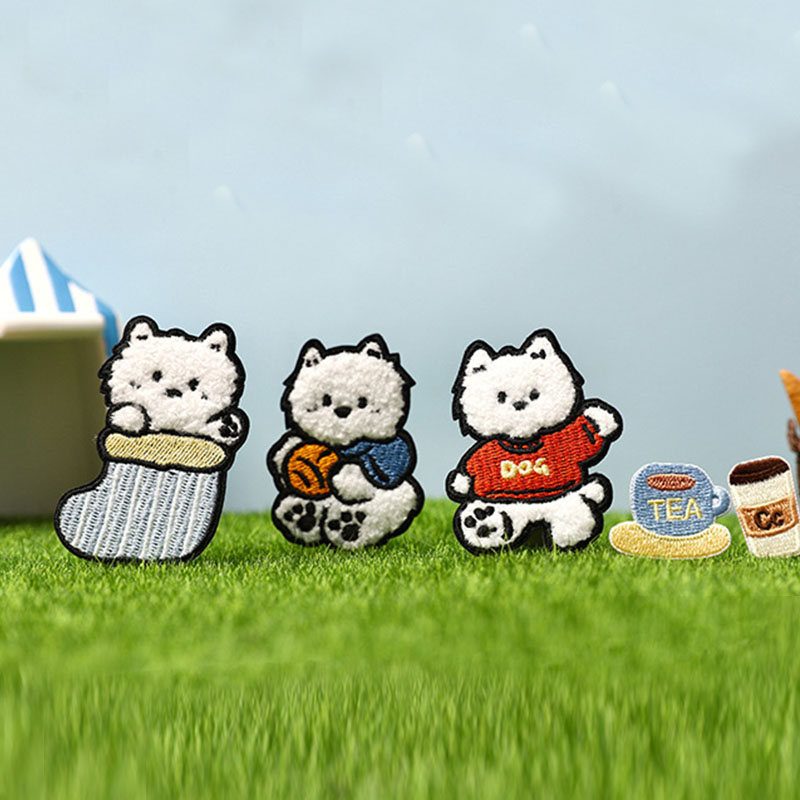 Phone Cases Eco Friendly - ตุ๊กตาสัตว์น่ารักสุนัข Self-กาวแพทช์ปักสําหรับเสื้อผ้าเด็ก DIY โทรศัพท์มือถือกระเป๋าเครื่องเขียนนักเรียน