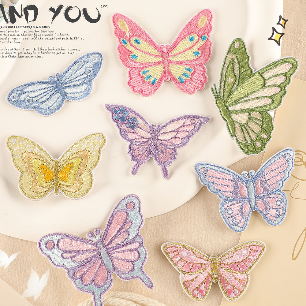 Phone Cases Eco Friendly - แผ่นแปะปักลายผีเสื้อหลากสีติดด้วยตนเองสำหรับเสื้อผ้าเด็กแผ่นปะติดสำหรับซ่อมรอยหลุมกระเป๋าเป้สะพายหลังแบบทำมือ