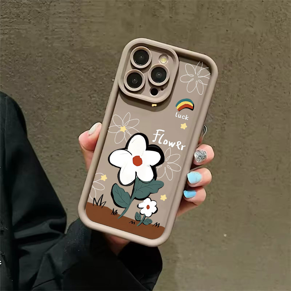 Phone Cases Drop Proof - เคสโทรศัพท์ลายการ์ตูนดอกไม้น่ารัก วัสดุ TPU นิ่ม ป้องกันการตกกระแทก สำหรับ