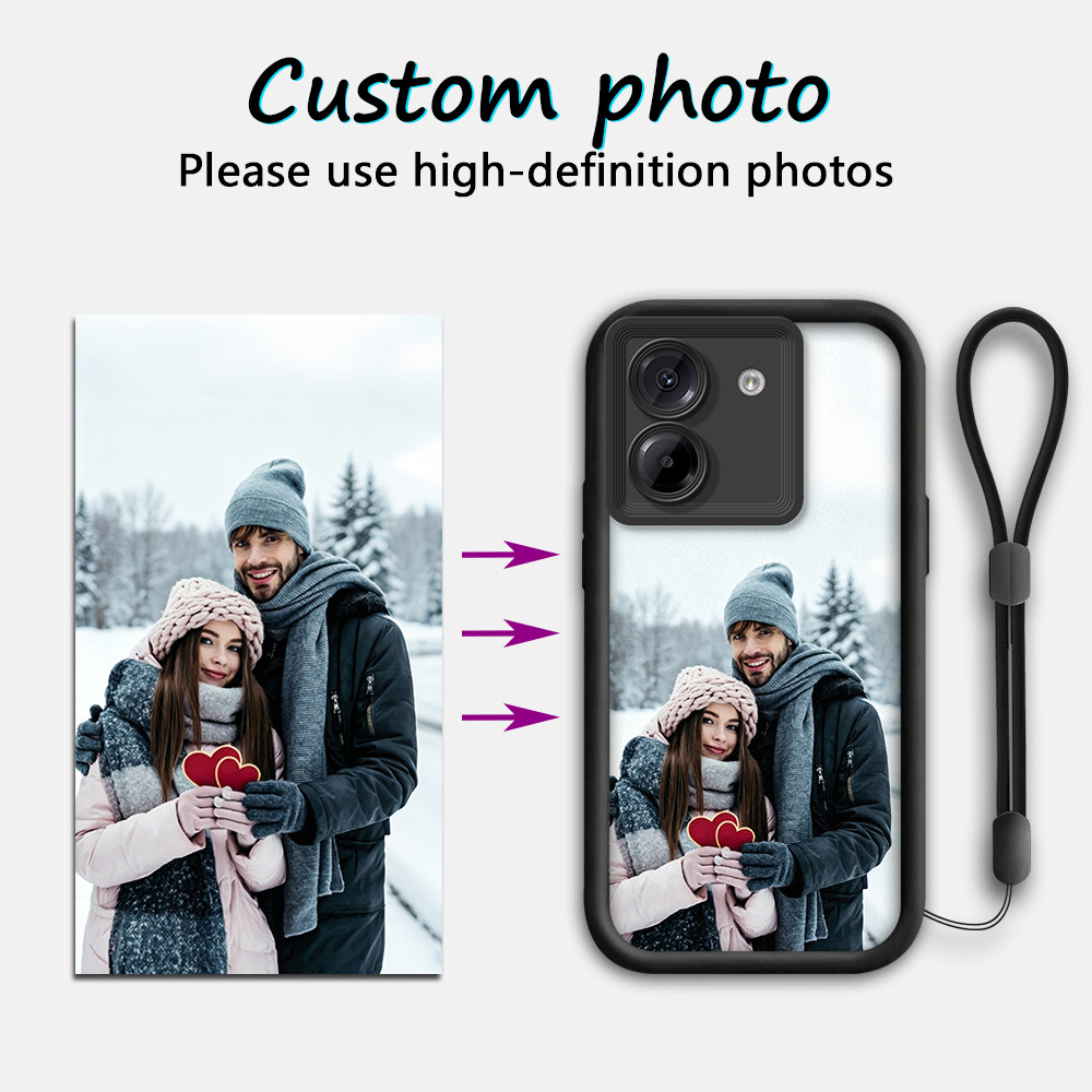 Phone Cases Custom - เคสโทรศัพท์กันตกแบบมีสายคล้องพร้อมรูปภาพที่ปรับแต่งได้สำหรับ Xiaomi Poco M8pro/M8/M7Pro/M7plus/M7/M6pro/M6/m5s/M5/M4PRO/M4/M3PRO
