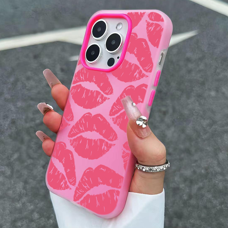 Phone Cases Girls - เคสโทรศัพท์ลายสาวเซ็กซี่ ปากสีชมพู ดีไซน์ 2 in 1