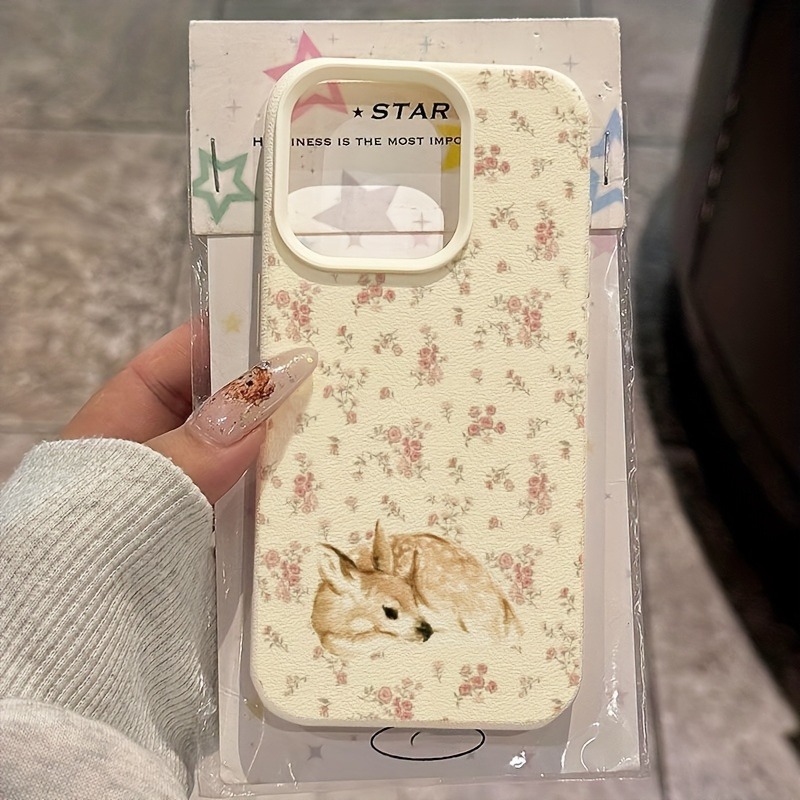 Phone Cases Xr Cute - เคสโทรศัพท์ลายกวางน่ารัก ลายดอกไม้เต็มพื้นผิว สำหรับ iPhone 17 16