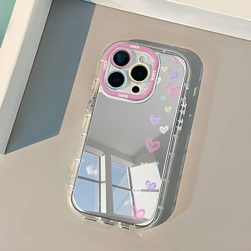 Phone Cases Xr Cute - เคสโทรศัพท์ลายกระจกแต่งหน้ารูปหัวใจน่ารัก สำหรับ iPhone 17 16 15