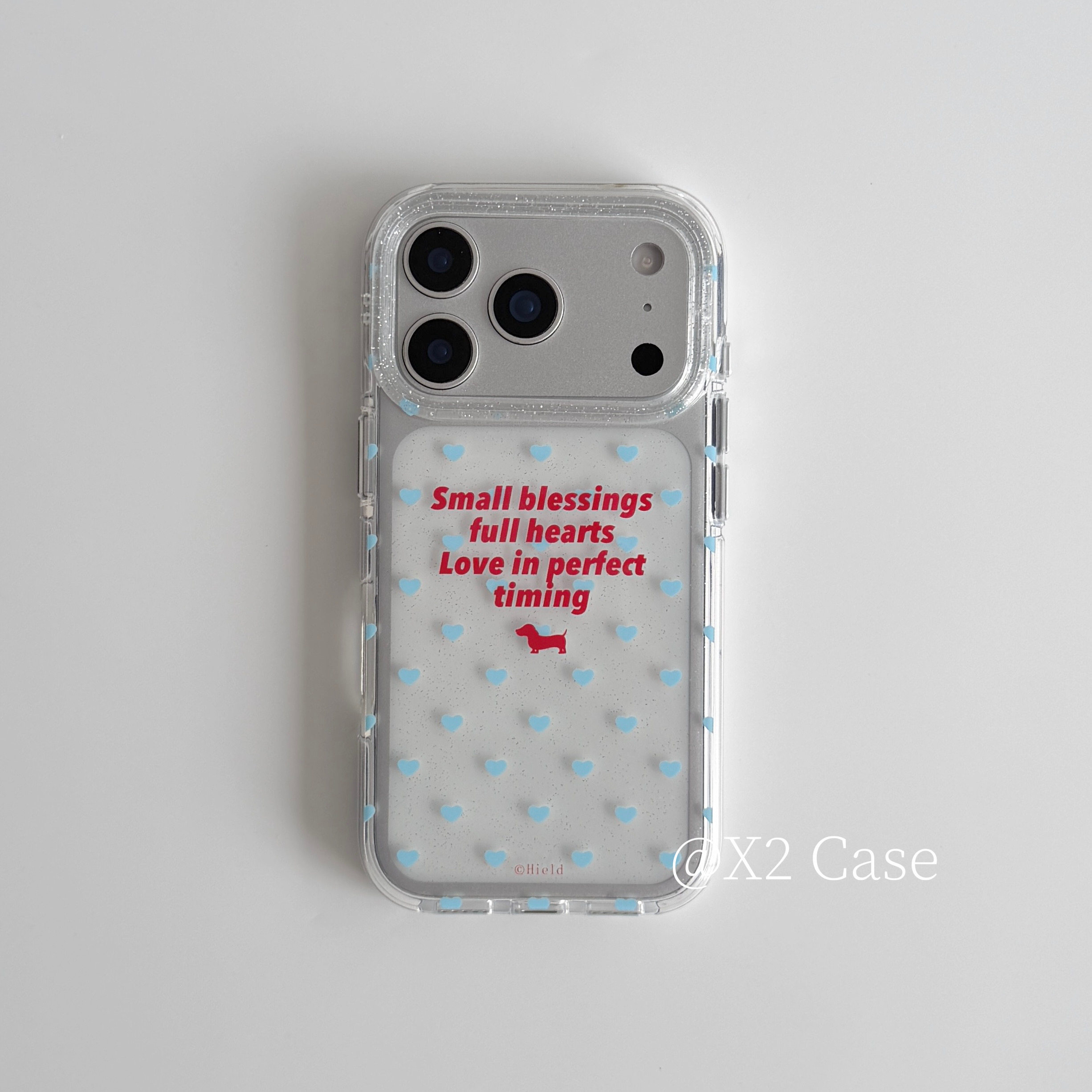 Phone Cases Girls - เคสโทรศัพท์ Ins Blue Love English Shining