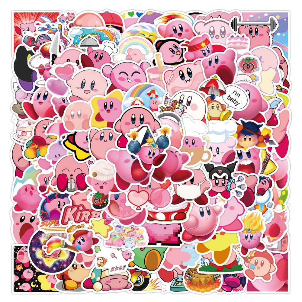 Phone Cases Kids - 100 ชิ้นการ์ตูนเกมเคอร์บี้สติกเกอร์คาวาอิอะนิเมะสติ๊กเกอร์กราฟฟิตี้สมุดโน๊ตบุ๊คสมุดภาพติดสติ๊กเกอร์ตู้เย็นแล็ปท็อปเคสโทรศัพท์น่ารักของเล่นเด็กของขวัญ