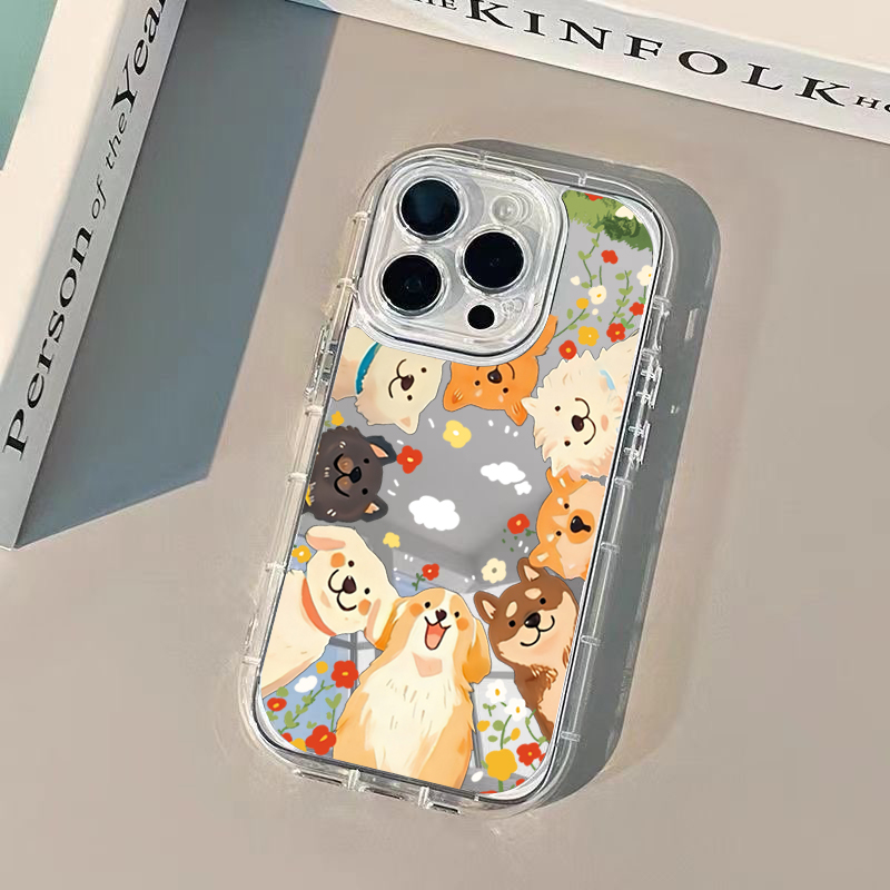 Phone Cases Quirky - เคสโทรศัพท์ลายการ์ตูนลูกสุนัขตลกๆ สำหรับ iPhone 16 17 Pro