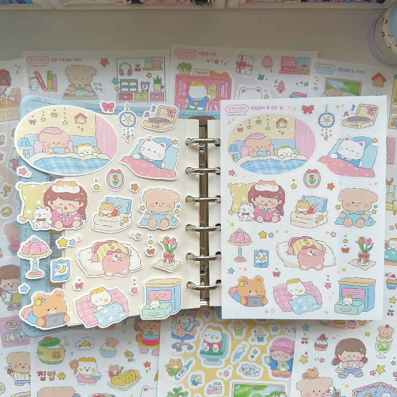 Phone Cases Kids - การ์ตูนสาวน้อยน่ารักและสัตว์ต่างๆ ชุดสติกเกอร์ชีวิตประจำวัน สมุดภาพ DIY ตกแต่ง เครื่องเขียนสำหรับเด็ก