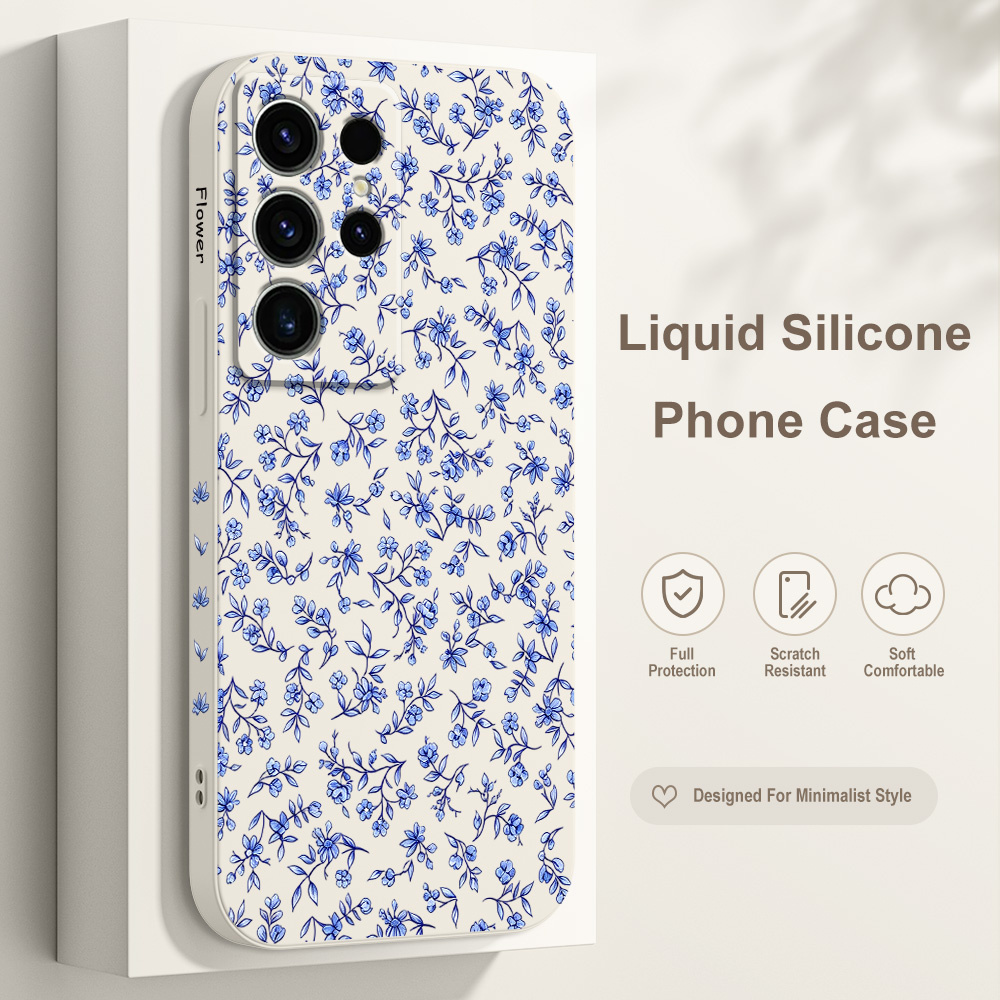 Samsung Galaxy S25 - เคสโทรศัพท์ลายดอกไม้บิดเกลียวสำหรับ Samsung Galaxy S26 S25 Edge