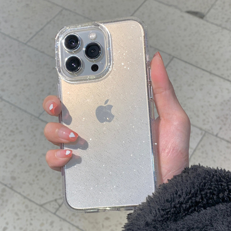 Glitter Shockproof Case - โปร่งใสง่ายGlitterเคสโทรศัพท์สําหรับiPhone 16 15 14 13 12