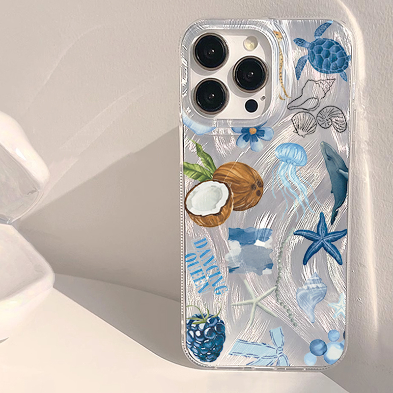 Phone Cases Blue - บลูโอเชี่ยนบีชเคสโทรศัพท์กันกระแทกสำหรับเสี่ยวมี่ เรดมี่ โน้ต 11 12 12S