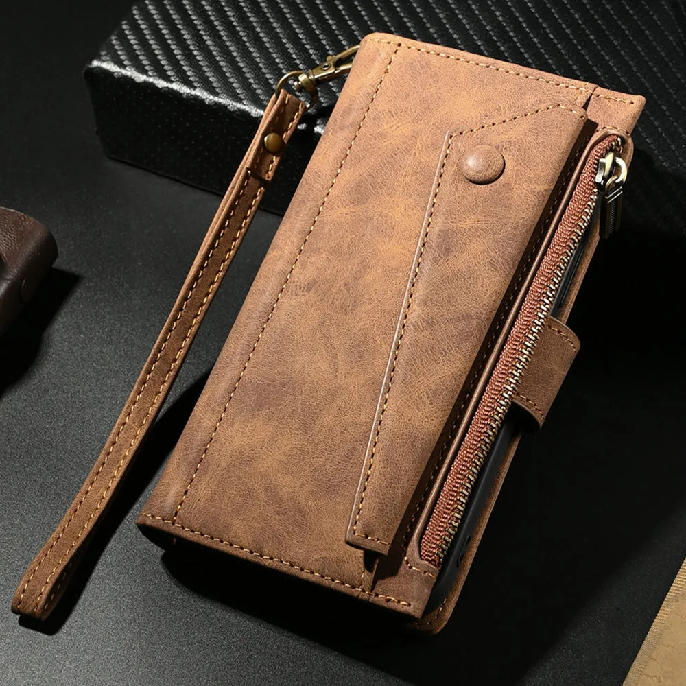 Phone Cases Australia - เคสกระเป๋าสตางค์แบบมีซิปพร้อมระบบป้องกัน RFID สำหรับ Google Pixelb11 10