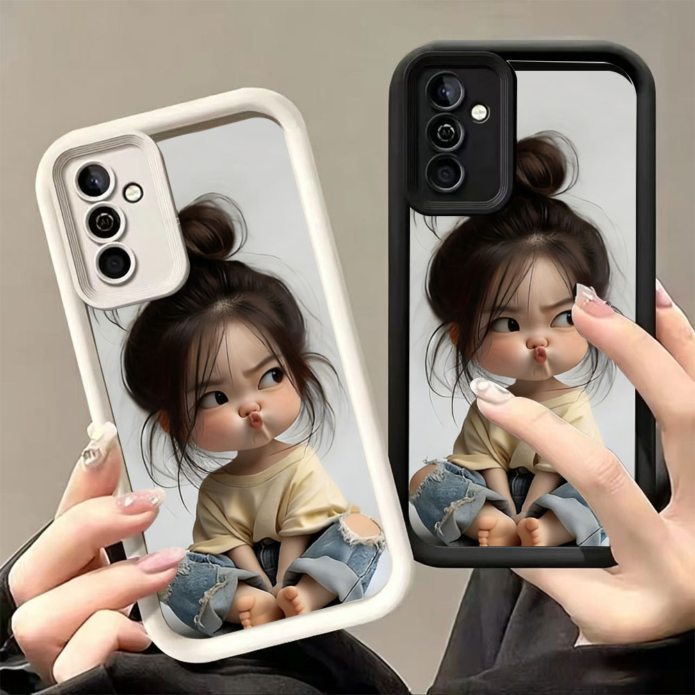 Phone Cases Girls - เคสโทรศัพท์ซิลิโคนกันกระแทก ลายสาวหัวลูกชิ้น สำหรับ Samsung Galaxy S26