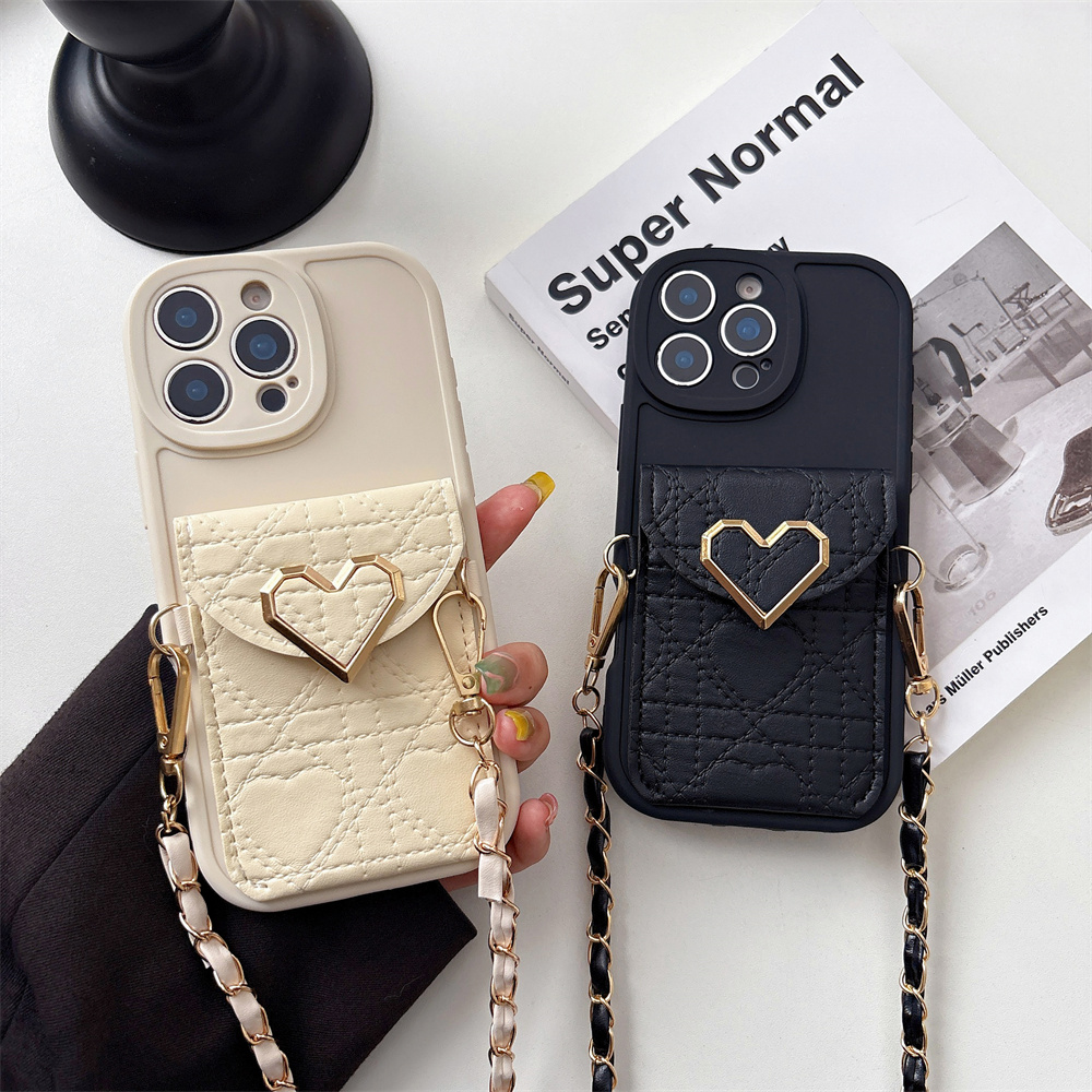 Phone Cases Girly - เคสโทรศัพท์แบบกระเป๋าสะพายข้างพร้อมช่องใส่บัตร สำหรับ iPhone 17 Air 14