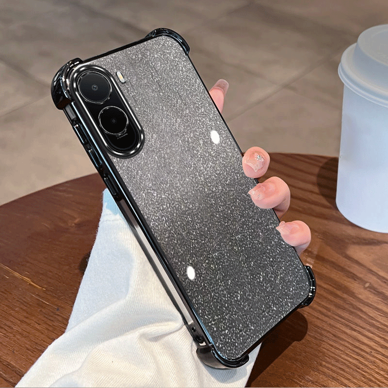 Glitter Shockproof Case - ฝาครอบป้องกันแบบใสเคลือบกลิตเตอร์สำหรับเสี่ยวมี่ เรดมี่ A7 โปร 4G เคส