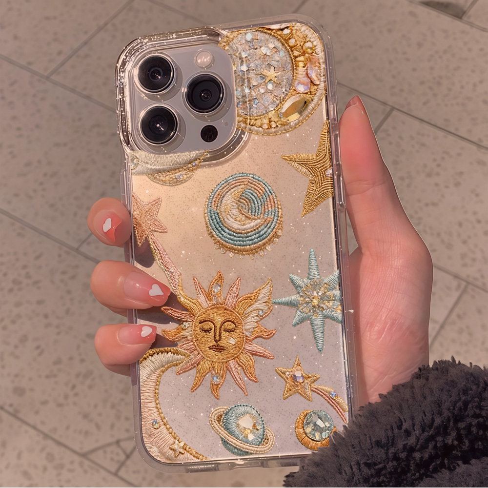 เคสโทรศัพท์ลายดวงดาวและพระจันท - Glitter Shockproof Case บทวิจารณ์และราคา