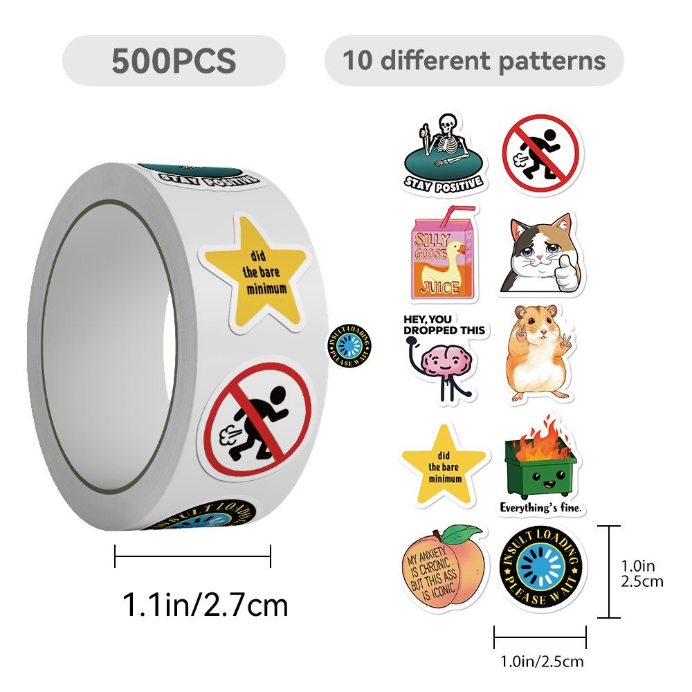 สติกเกอร์ลายอารมณ์ตลก 500 ชิ้น - Phone Cases Kids บทวิจารณ์และราคา