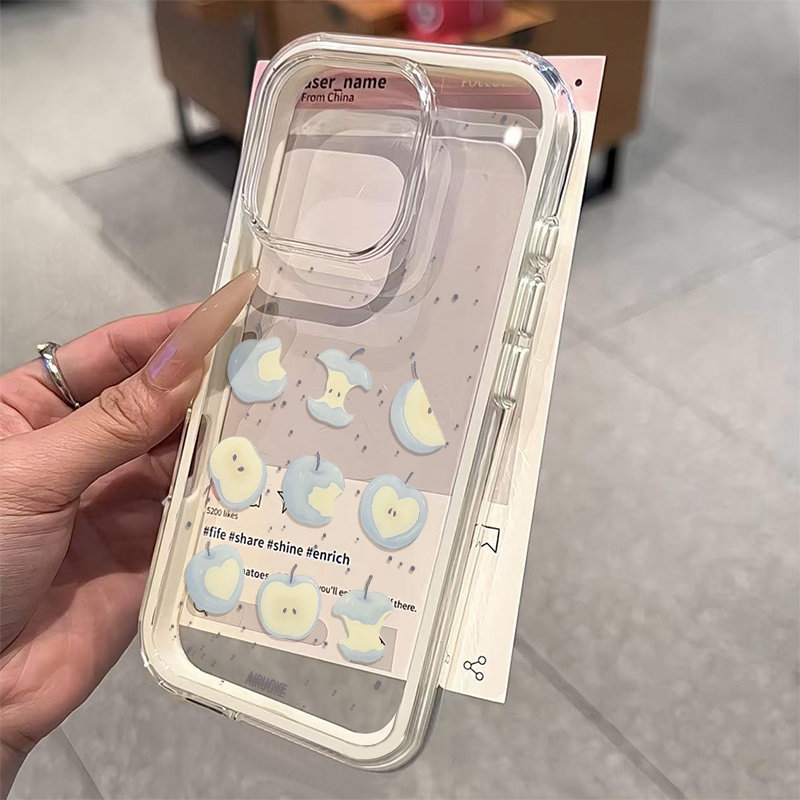 เคสโทรศัพท์ใส 2in1 ลายแอปเปิ้ล - Phone Cases Blue บทวิจารณ์และราคา