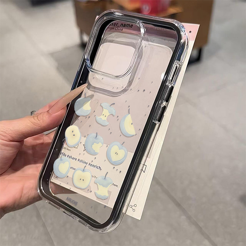 เคสโทรศัพท์ใส 2in1 ลายแอปเปิ้ล - Phone Cases Blue บทวิจารณ์และราคา