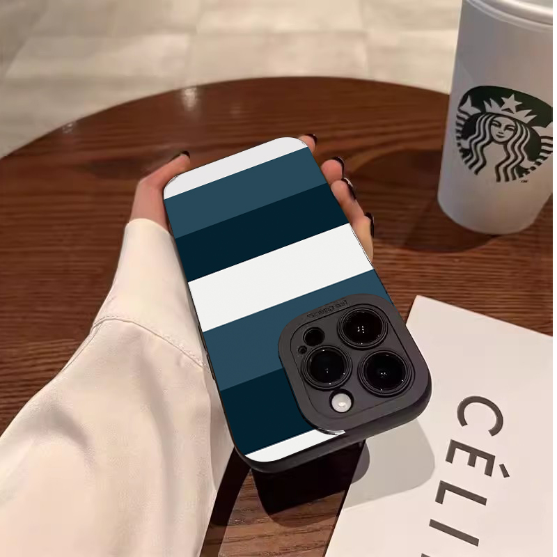 เคสโทรศัพท์ลายทางสีฟ้าขาวสำหรั - Phone Cases Blue บทวิจารณ์และราคา