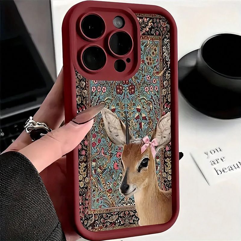 เคสลายกวางสีแดงไวน์สำหรับ iPho - Phone Cases Red Deer บทวิจารณ์และราคา