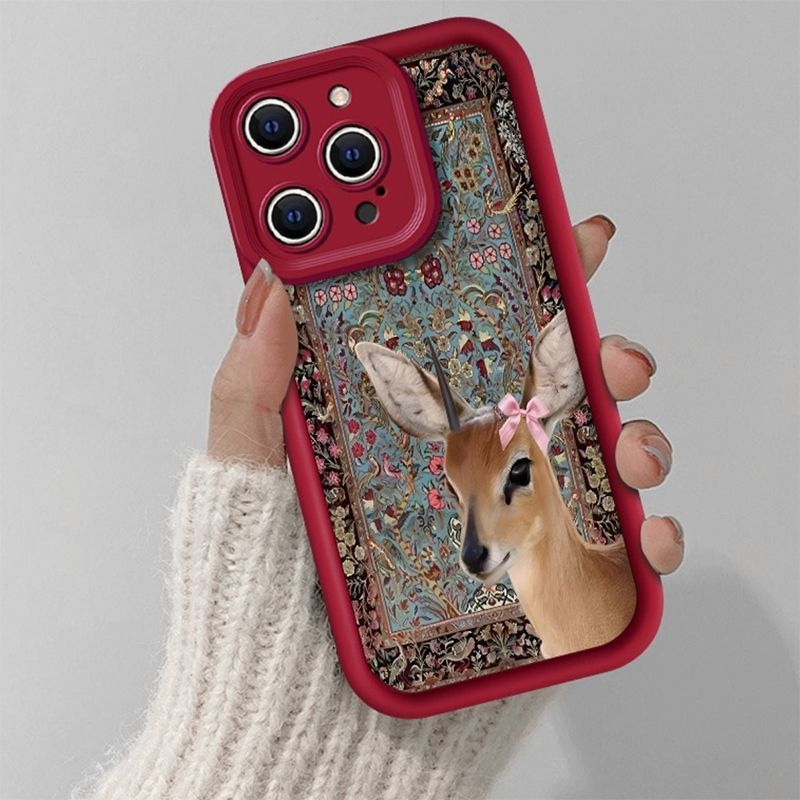 เคสลายกวางสีแดงไวน์สำหรับ iPho - Phone Cases Red Deer บทวิจารณ์และราคา