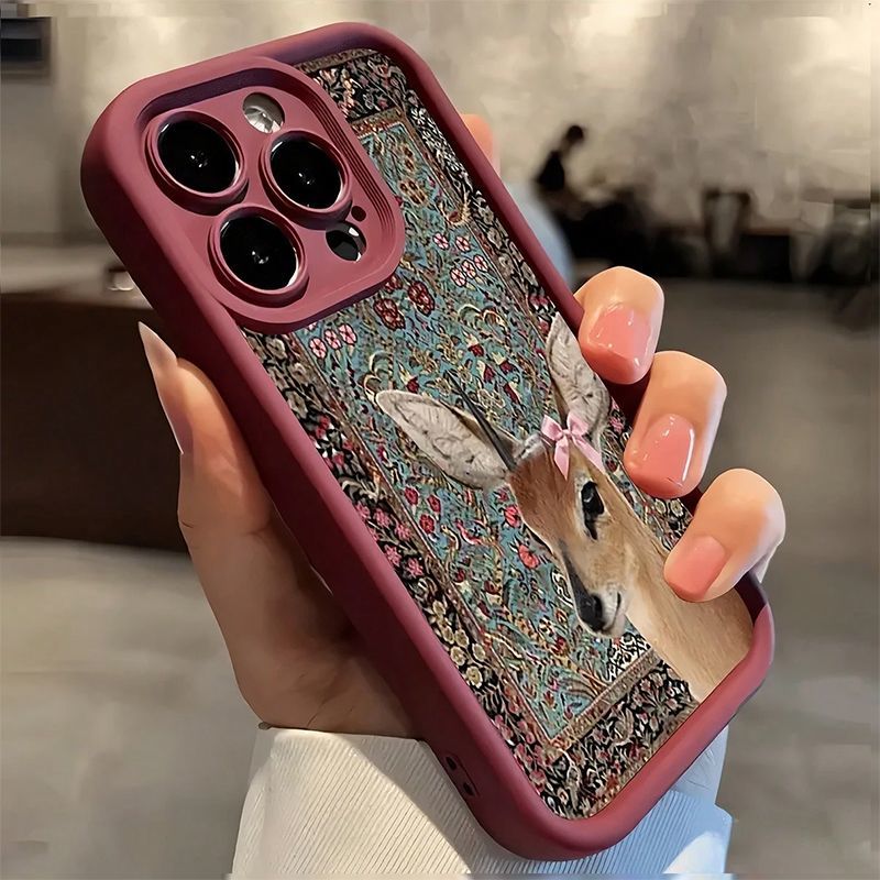 เคสลายกวางสีแดงไวน์สำหรับ iPho - Phone Cases Red Deer บทวิจารณ์และราคา