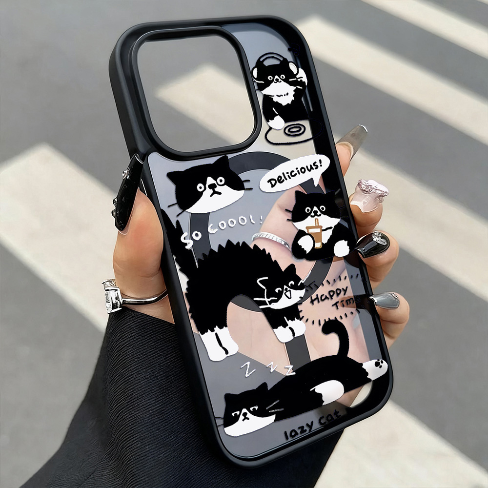 เคสโทรศัพท์แบบไร้สายลายแมวดำตล - Phone Cases Quirky บทวิจารณ์และราคา