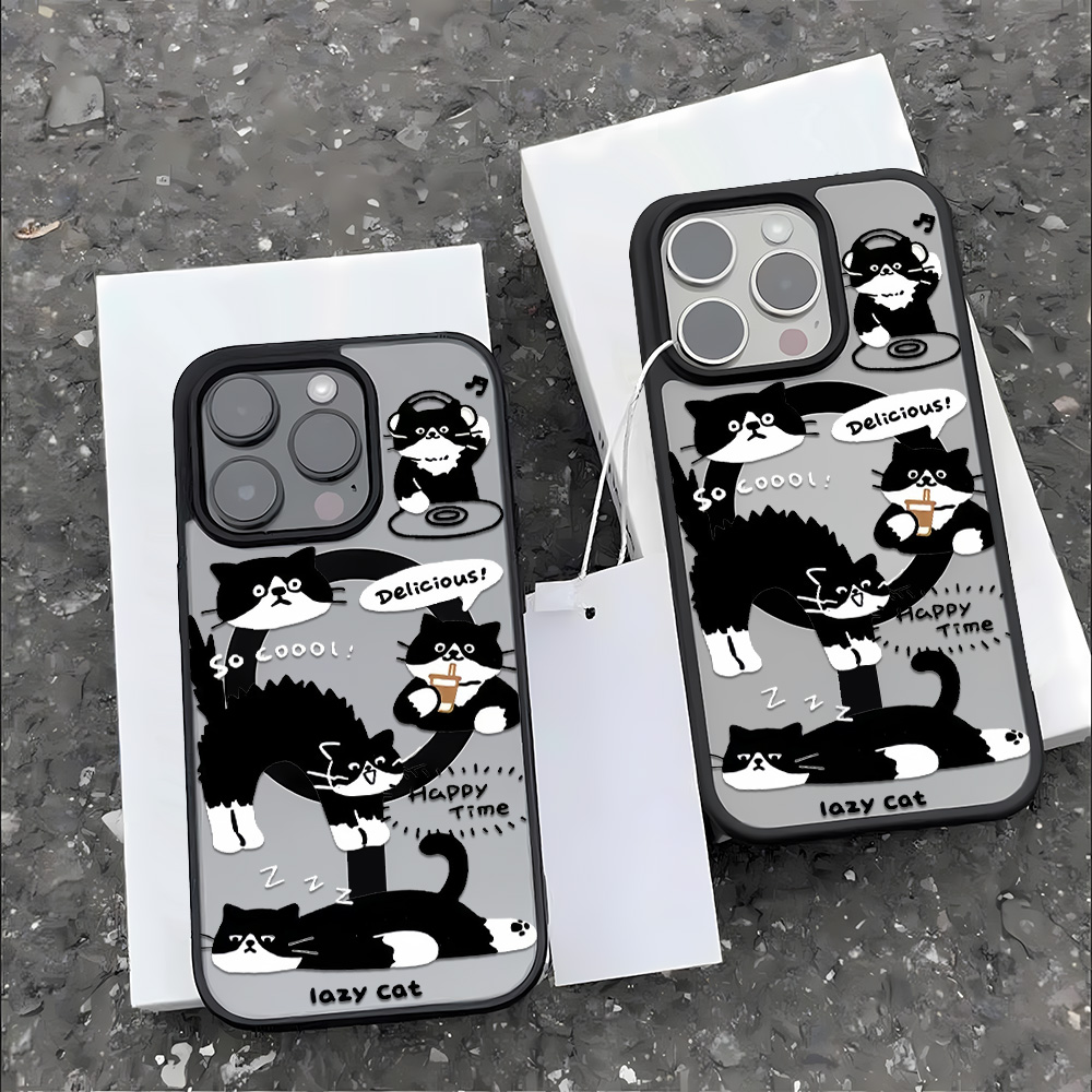 เคสโทรศัพท์แบบไร้สายลายแมวดำตล - Phone Cases Quirky บทวิจารณ์และราคา