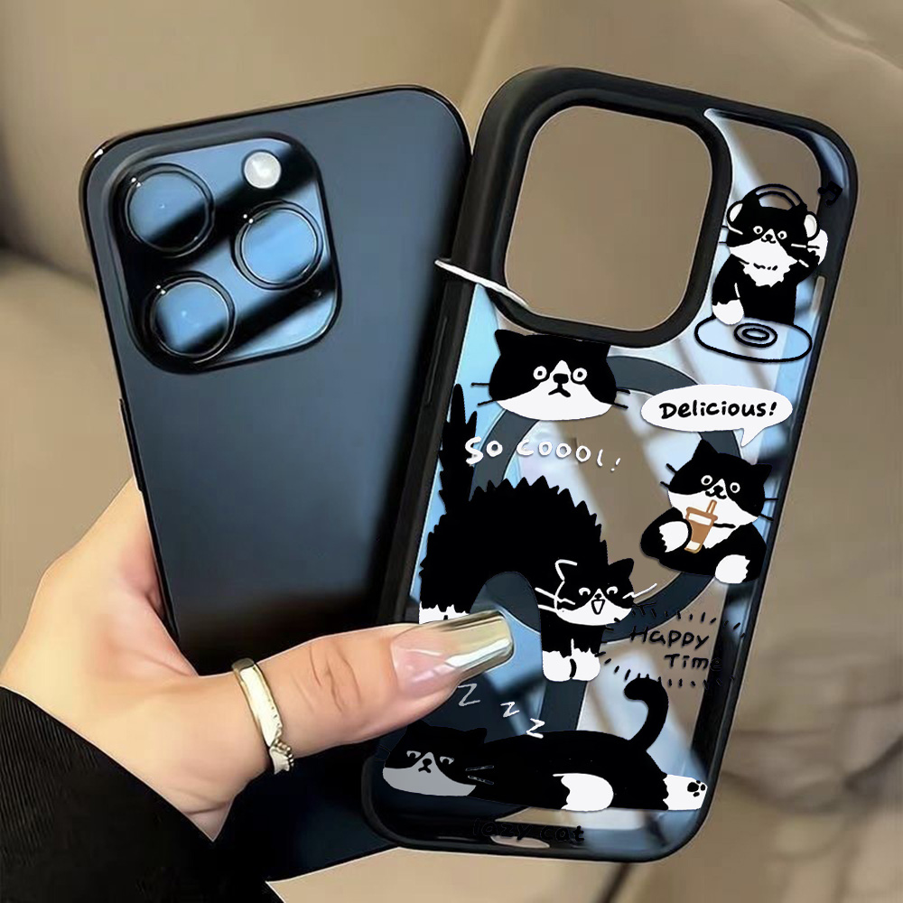 เคสโทรศัพท์แบบไร้สายลายแมวดำตล - Phone Cases Quirky บทวิจารณ์และราคา