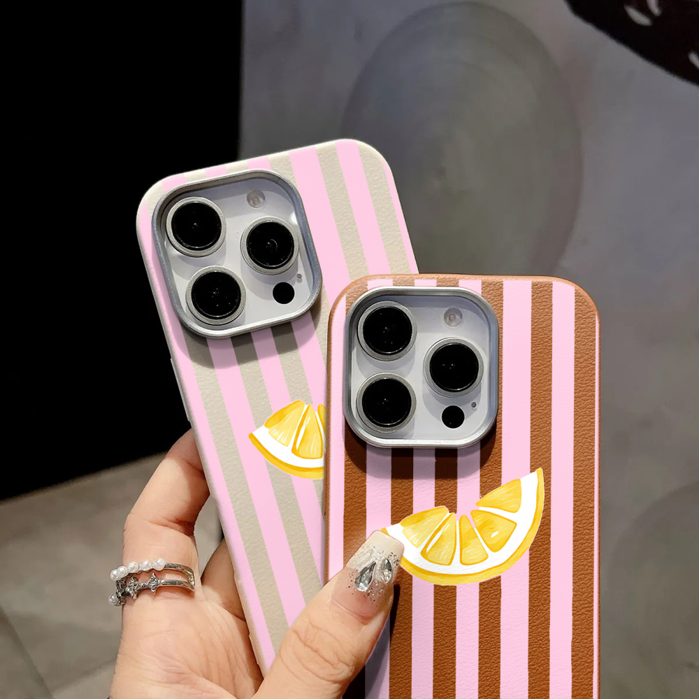 เคสโทรศัพท์ลายทางสีชมพูเลมอน ส - Phone Cases Xiaomi 15 บทวิจารณ์และราคา