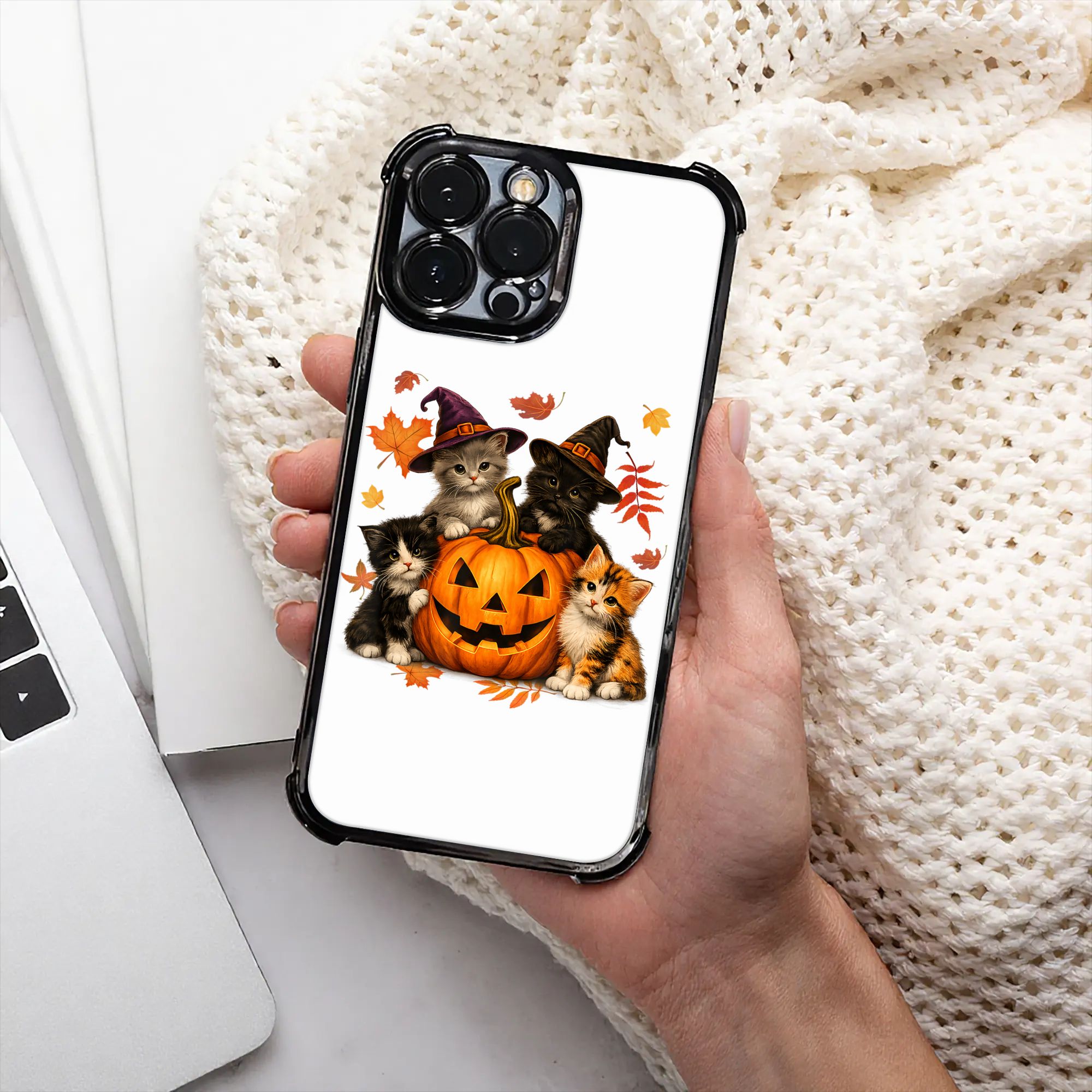 เคสโทรศัพท์ลายแมวน่ารักฮาโลวีน - Phone Cases Kids บทวิจารณ์และราคา