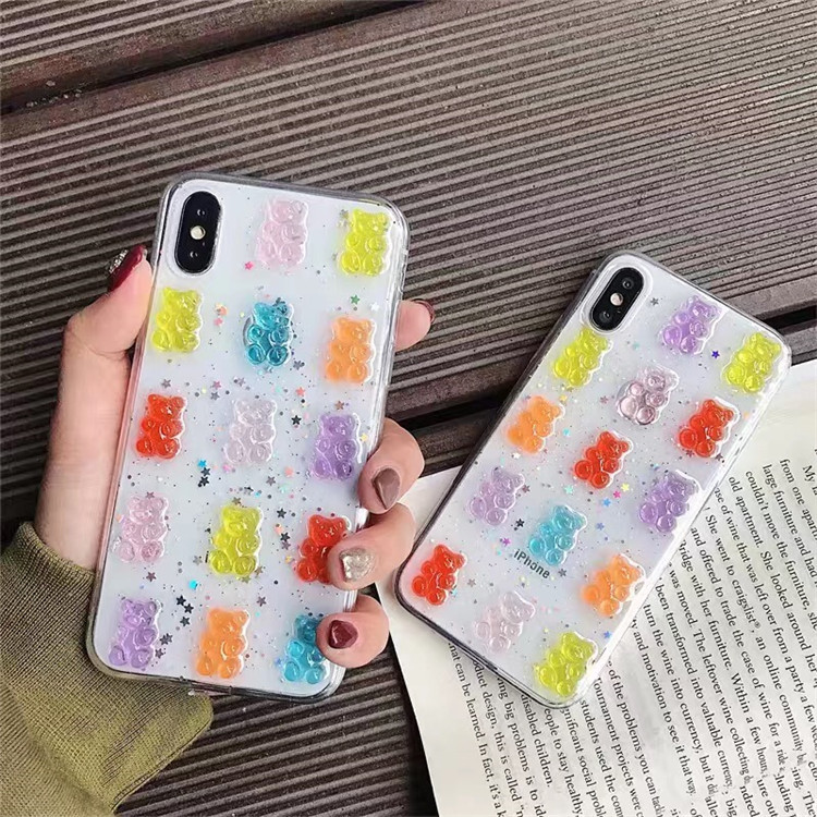 น่ารัก 3D สีสันหมี DROP กาวเคส - Phone Cases Drop Proof บทวิจารณ์และราคา