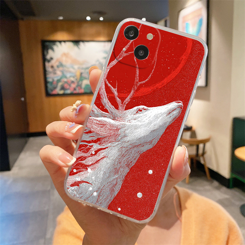 เคสโทรศัพท์ TPU ใสแบบนิ่ม สำหร - Phone Cases Red Deer บทวิจารณ์และราคา