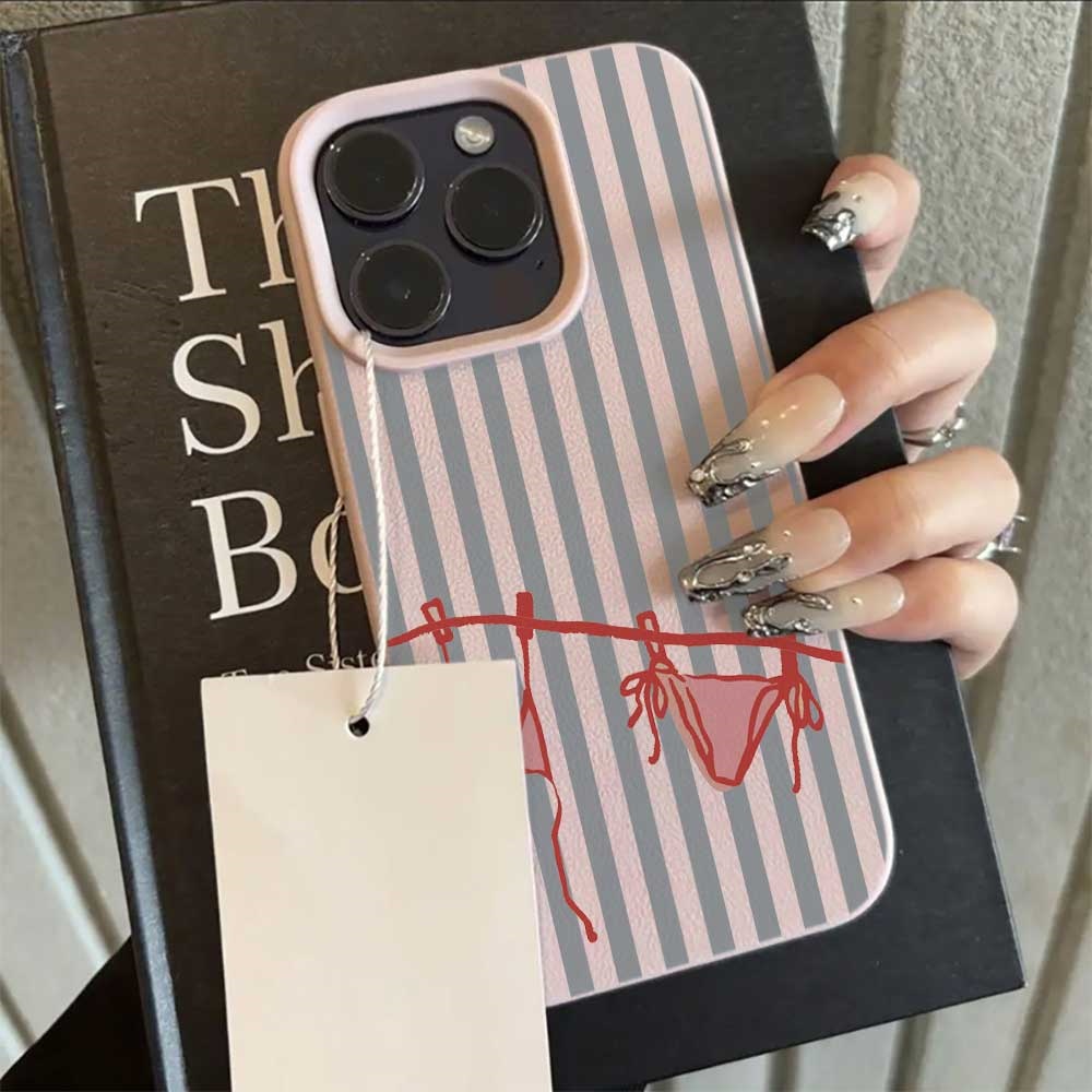 เคสโทรศัพท์ลายบิกินี่สีฟ้าขาว  - Phone Cases Blue บทวิจารณ์และราคา