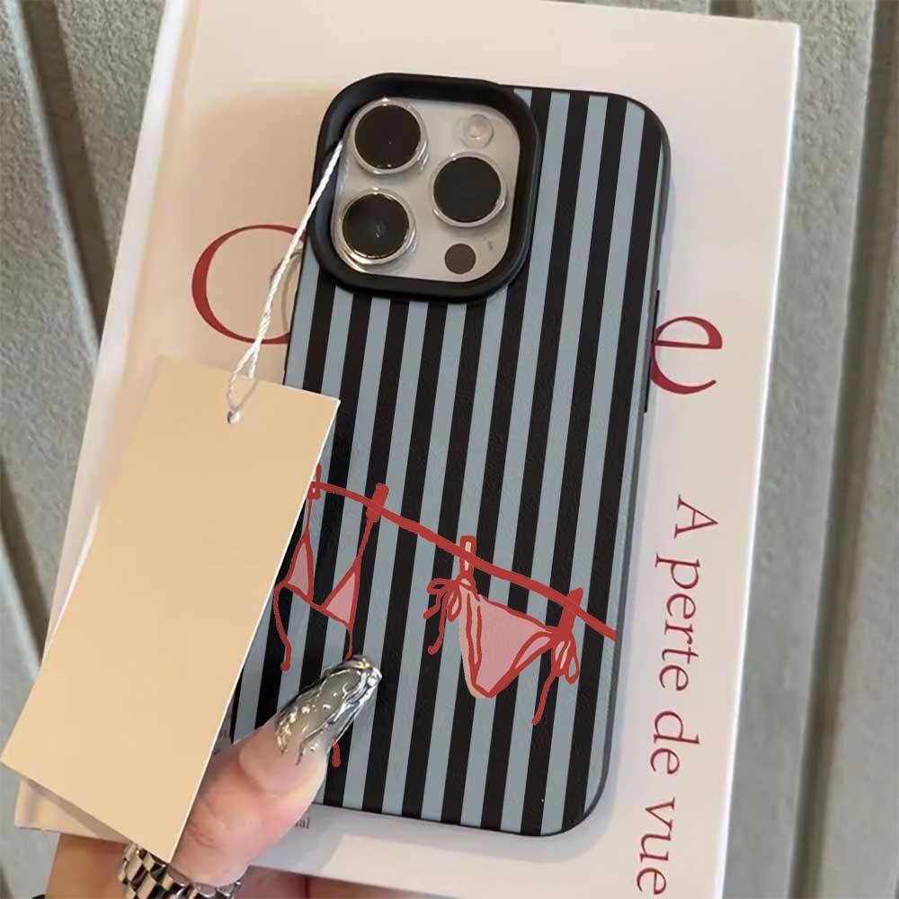 เคสโทรศัพท์ลายบิกินี่สีฟ้าขาว  - Phone Cases Blue บทวิจารณ์และราคา