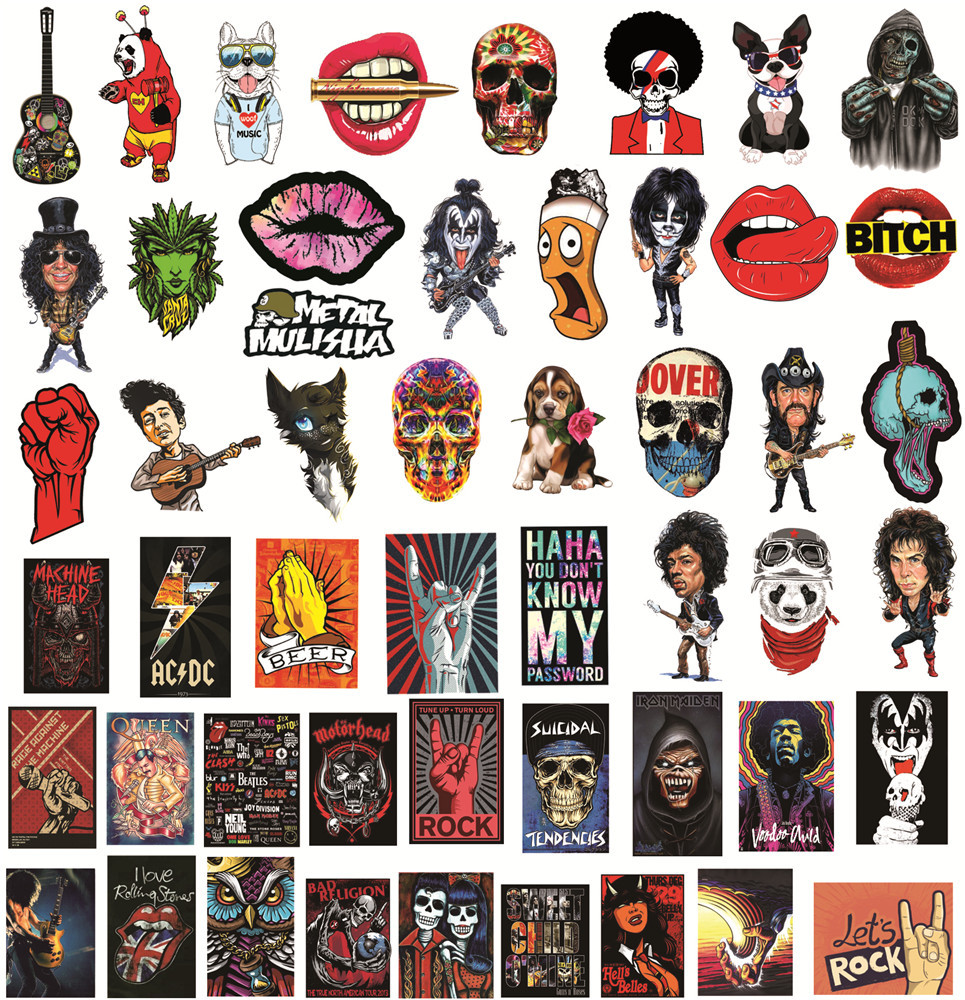 50 ชิ้น สติ๊กเกอร์ลายร็อควินเท - Phone Cases Kids บทวิจารณ์และราคา