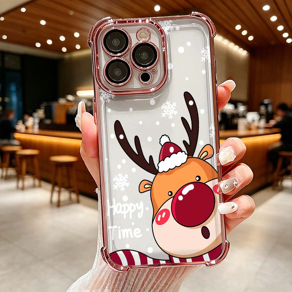 เคสโทรศัพท์ลายการ์ตูนกวางจมูกแ - Phone Cases Red Deer บทวิจารณ์และราคา