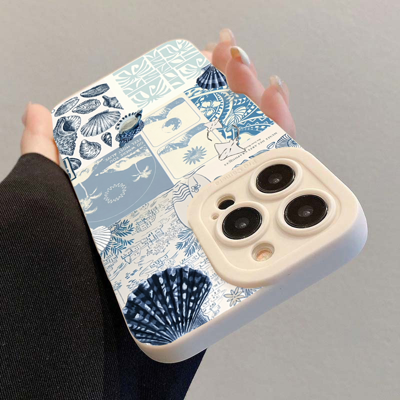 เคสโทรศัพท์ลายเปลือกหอยและสาหร - Phone Cases Blue บทวิจารณ์และราคา