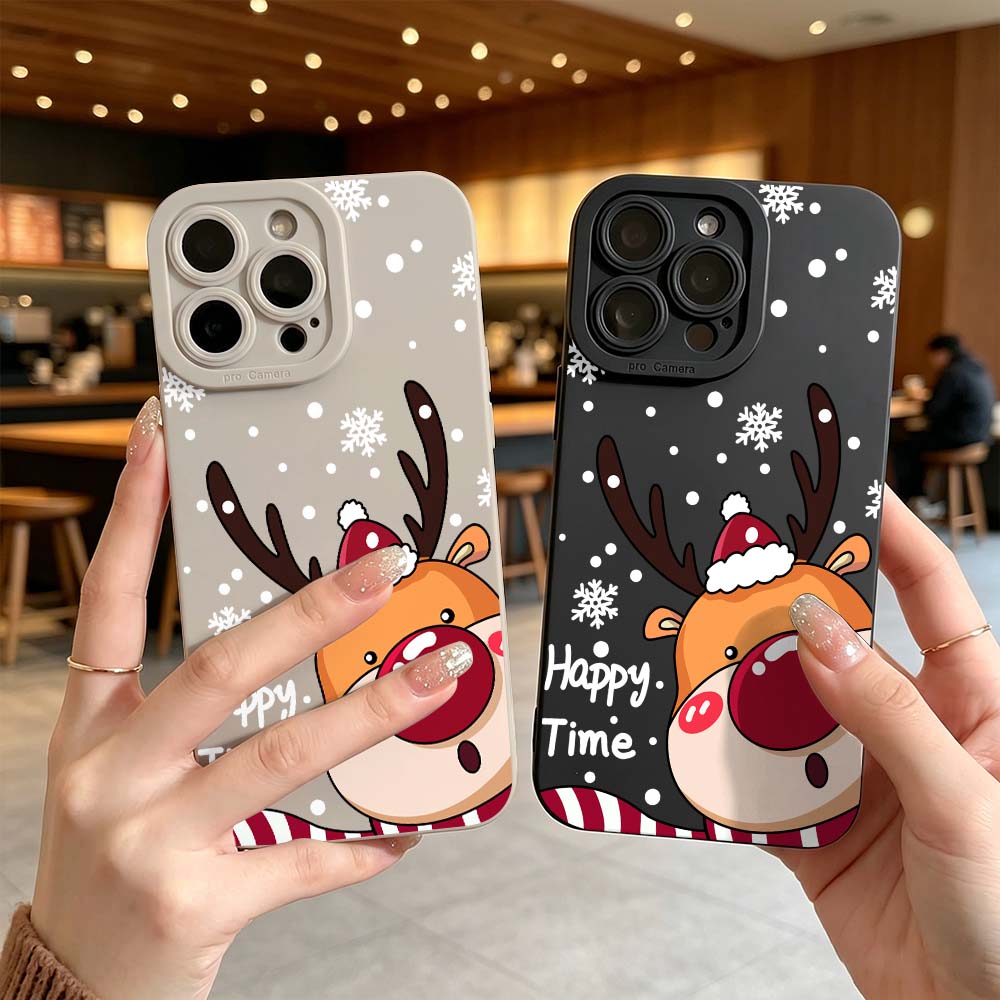 เคสโทรศัพท์ลายการ์ตูนกวางจมูกแ - Phone Cases Red Deer บทวิจารณ์และราคา