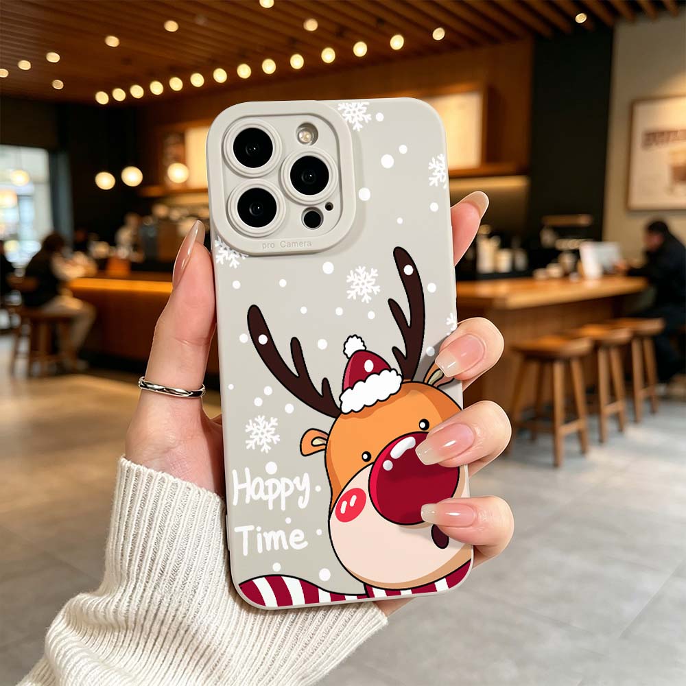 เคสโทรศัพท์ลายการ์ตูนกวางจมูกแ - Phone Cases Red Deer บทวิจารณ์และราคา