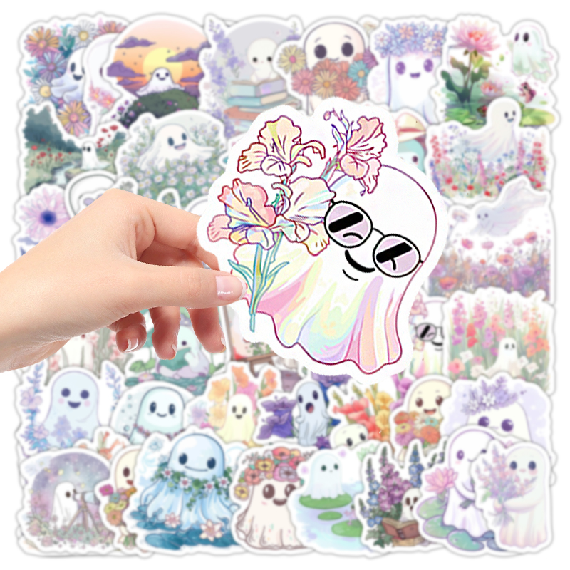 50PCS น่ารักสีขาว Ghost Graffi - Phone Cases Kids บทวิจารณ์และราคา