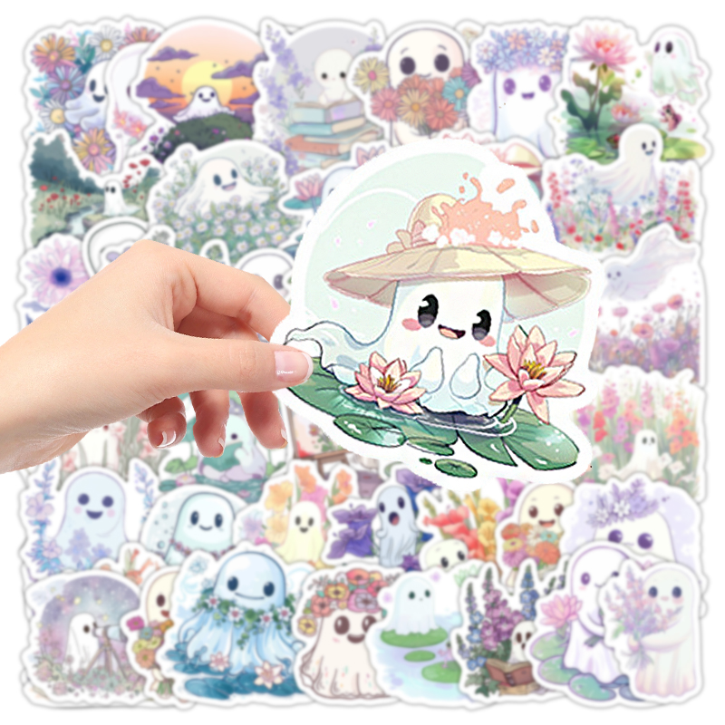 50PCS น่ารักสีขาว Ghost Graffi - Phone Cases Kids บทวิจารณ์และราคา