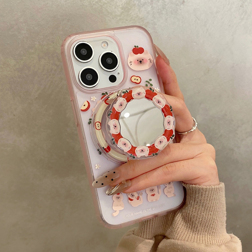 เกาหลีน่ารัก Apple Kitty สําหร - Phone Cases Quirky บทวิจารณ์และราคา