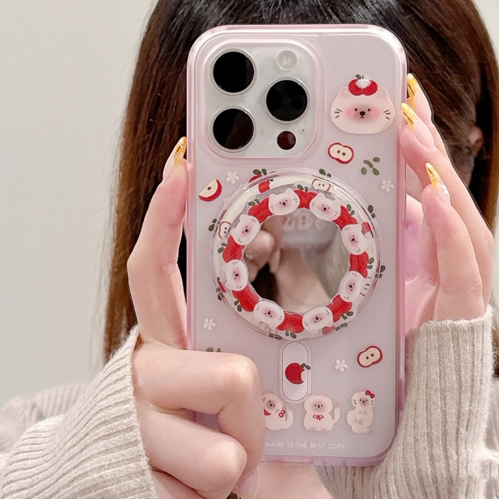 เกาหลีน่ารัก Apple Kitty สําหร - Phone Cases Quirky บทวิจารณ์และราคา