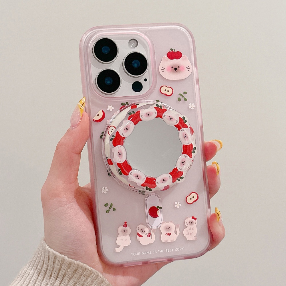 เกาหลีน่ารัก Apple Kitty สําหร - Phone Cases Quirky บทวิจารณ์และราคา