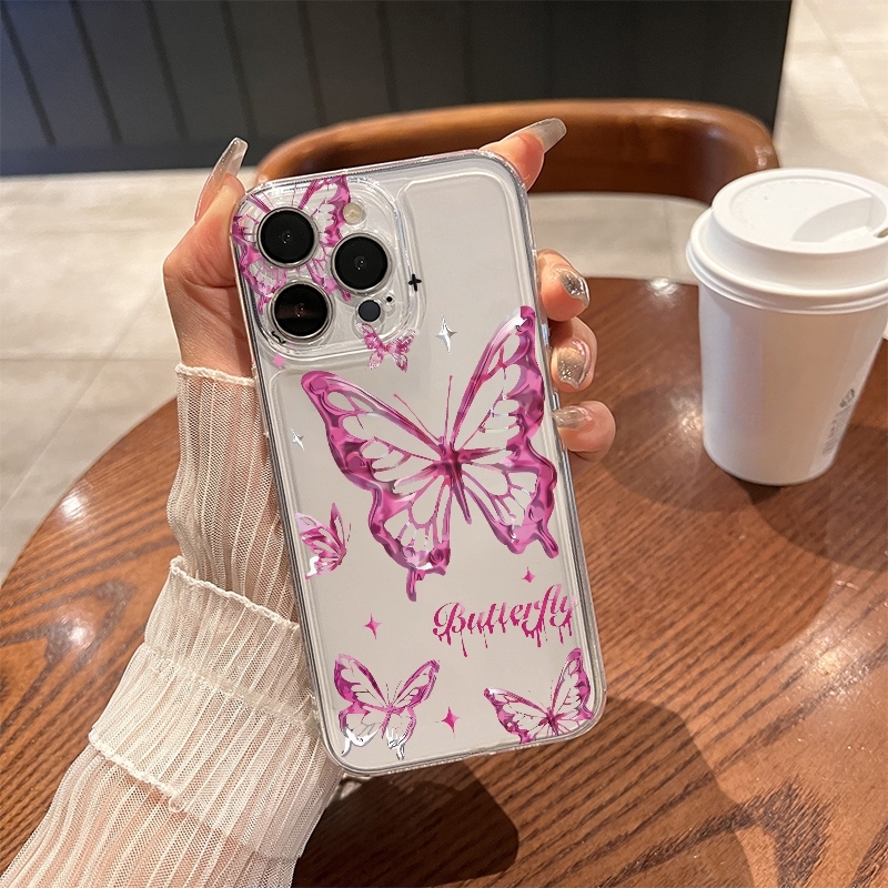 เคสโทรศัพท์ลายผีเสื้อกลิตเตอร์ - Glitter Shockproof Case บทวิจารณ์และราคา