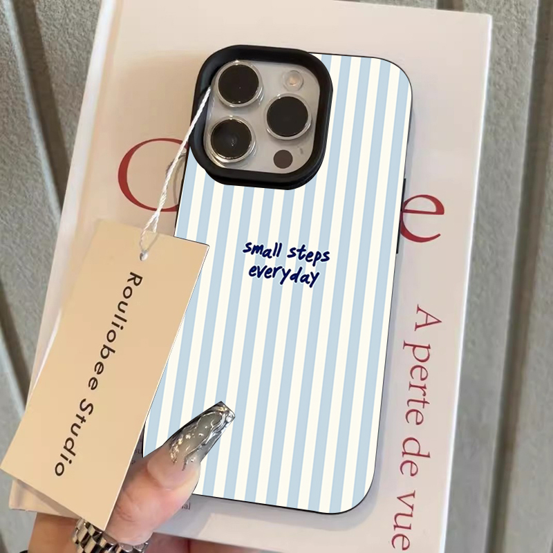 เคสลายทางสีฟ้าขาวสไตล์อังกฤษ ส - Phone Cases Blue บทวิจารณ์และราคา