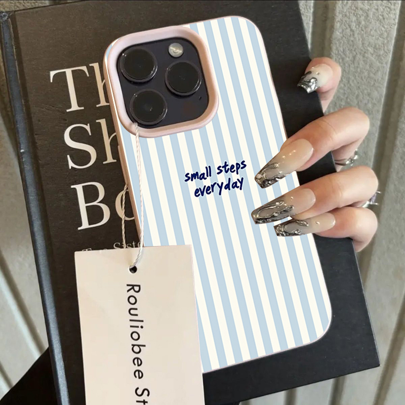 เคสลายทางสีฟ้าขาวสไตล์อังกฤษ ส - Phone Cases Blue บทวิจารณ์และราคา